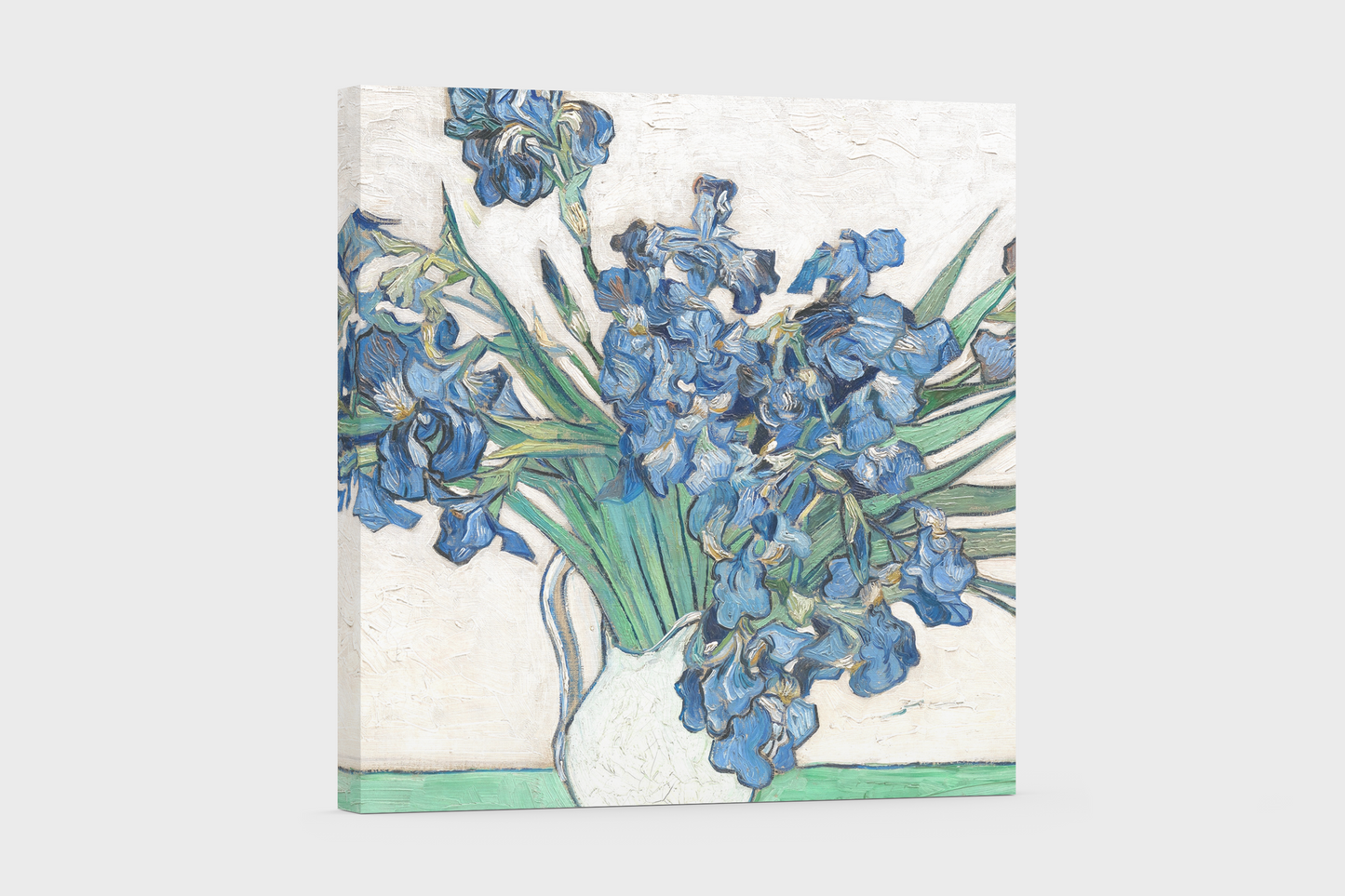 Van Gogh's "Irises in a Vase" – A Floral Masterpiece on Canvas