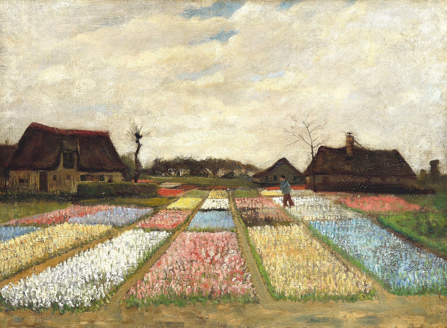 Vincent van Gogh's "Flowering Fields" – A Stunning Rural Landscape Canvas Art
