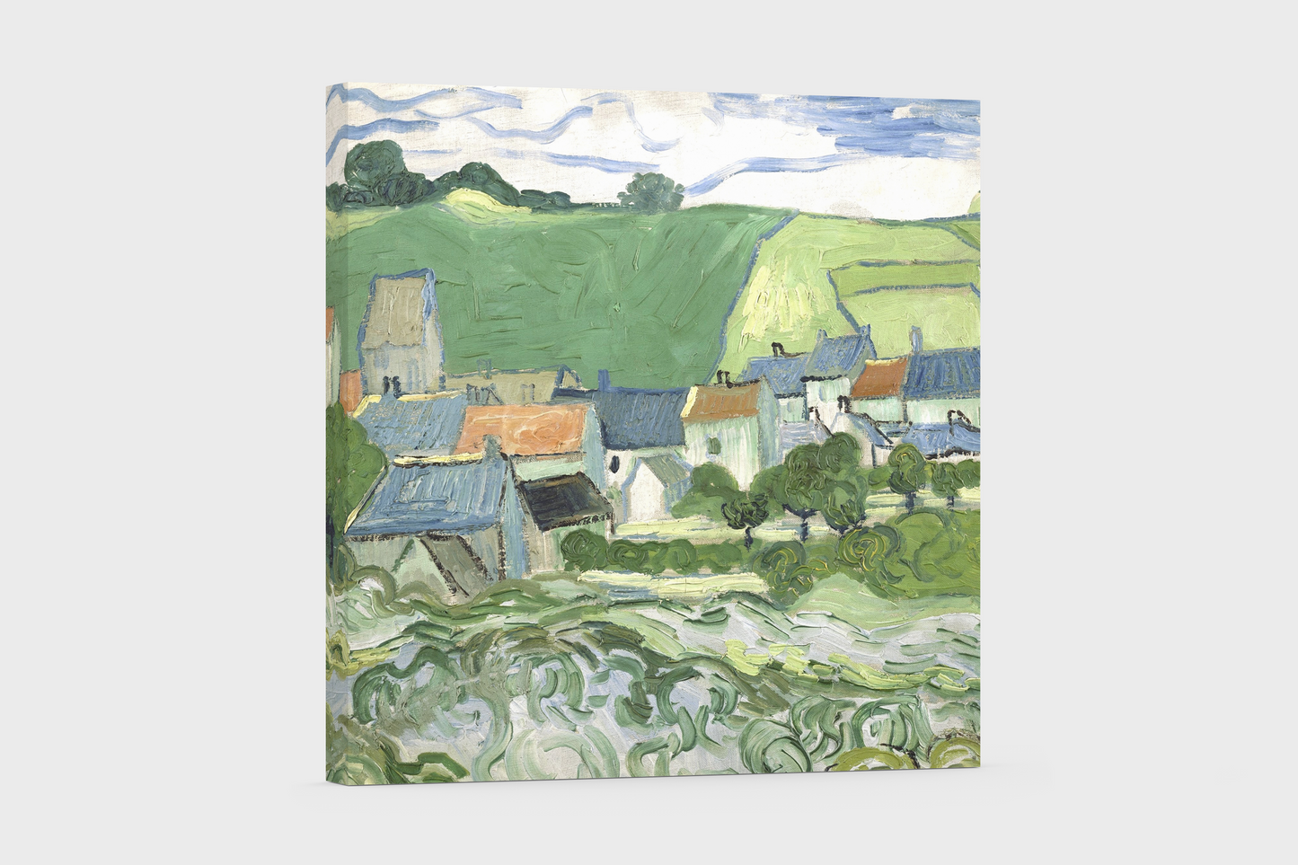 Van Gogh’s “Thatched Cottages and Houses” – A Rustic Village Canvas Art