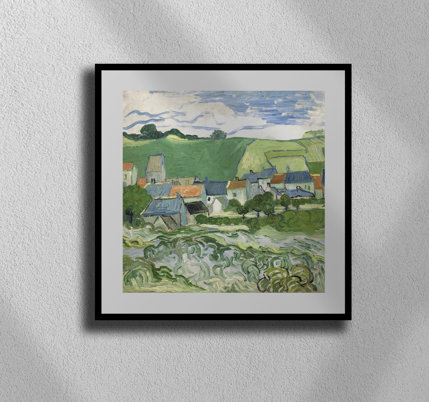 Van Gogh’s “Thatched Cottages and Houses” – A Rustic Village Canvas Art