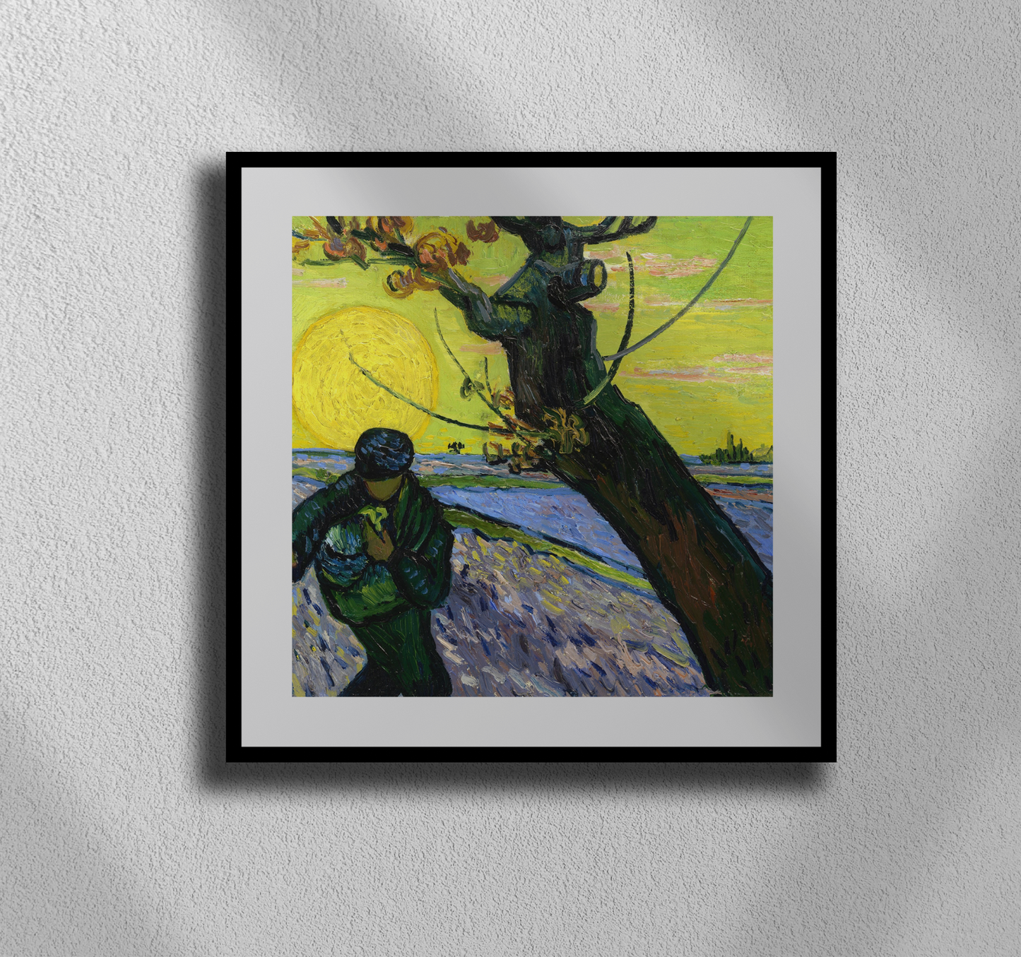 Van Gogh's "The Sower at Sunset" - Vibrant Impressionist Canvas Print