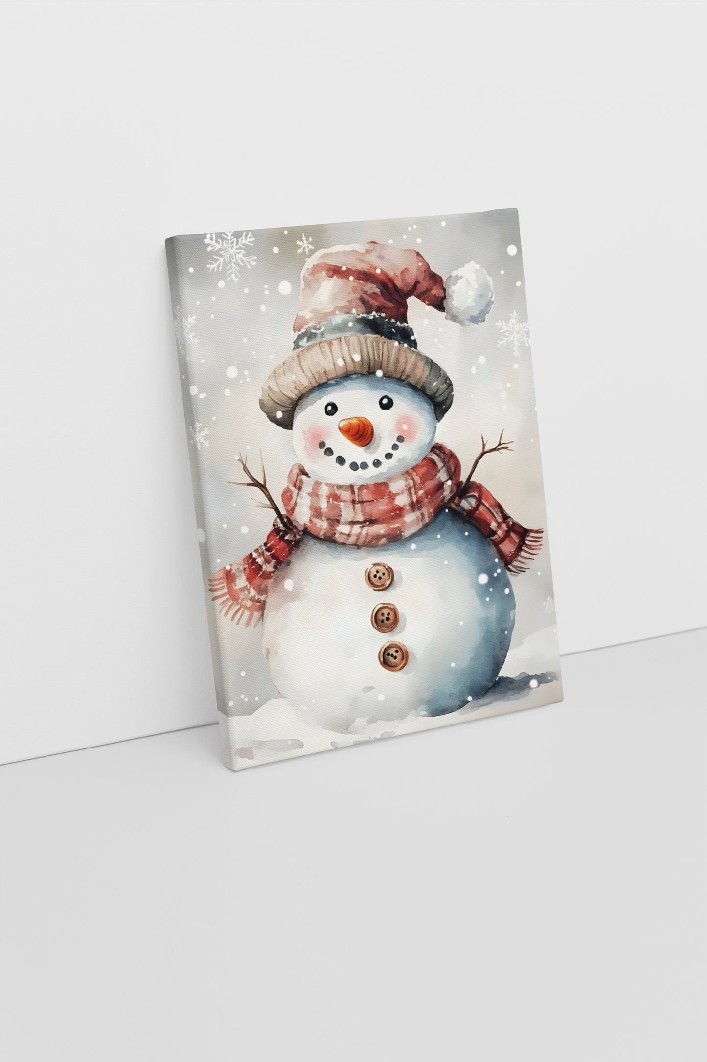 Adorable Snowman Canvas Print - Winter Holiday Decor with Festive Charm