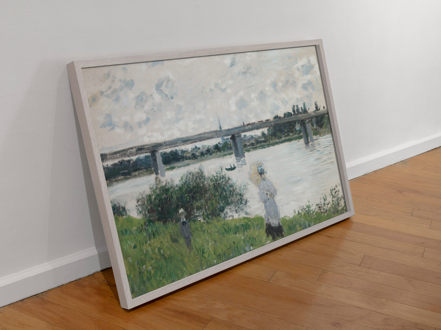 Monet's "The Bridge at Argenteuil" - Timeless Impressionist Landscape Canvas Print