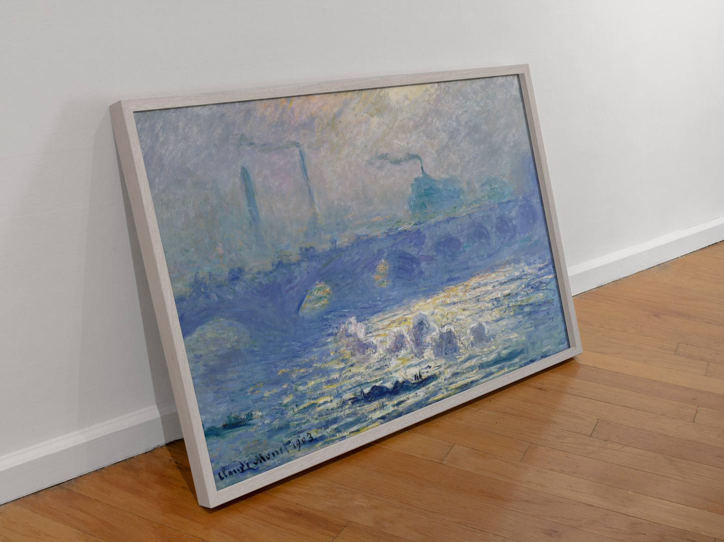 Monet's Charing Cross Bridge in Sunlight - Impressionist Canvas Art
