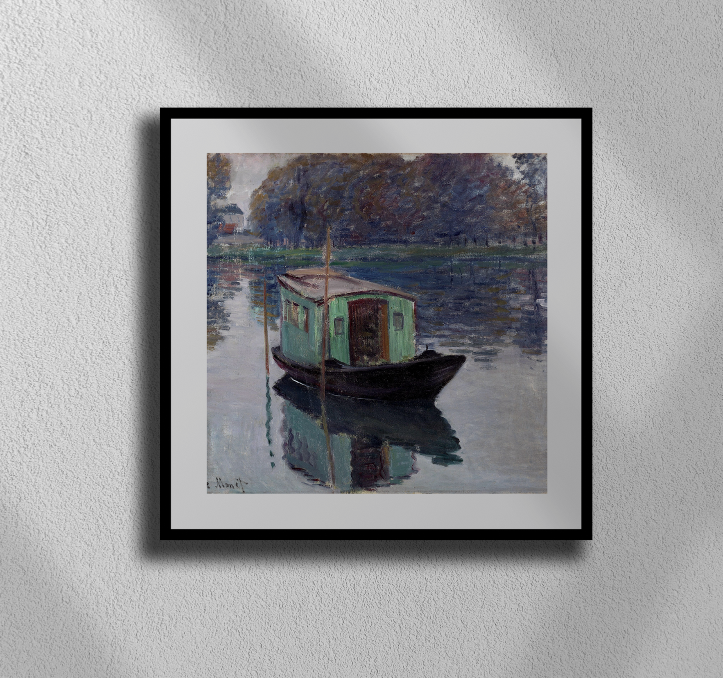 Monet’s “The Studio Boat” – Elegant and Tranquil Canvas Art