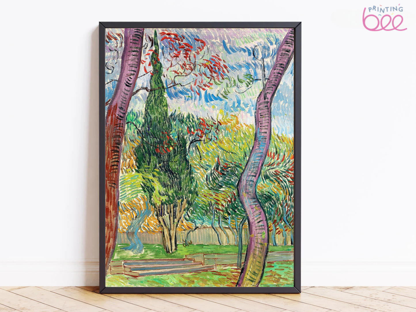 Vincent van Gogh’s "Cypress Trees" – Canvas & Framed Art Print