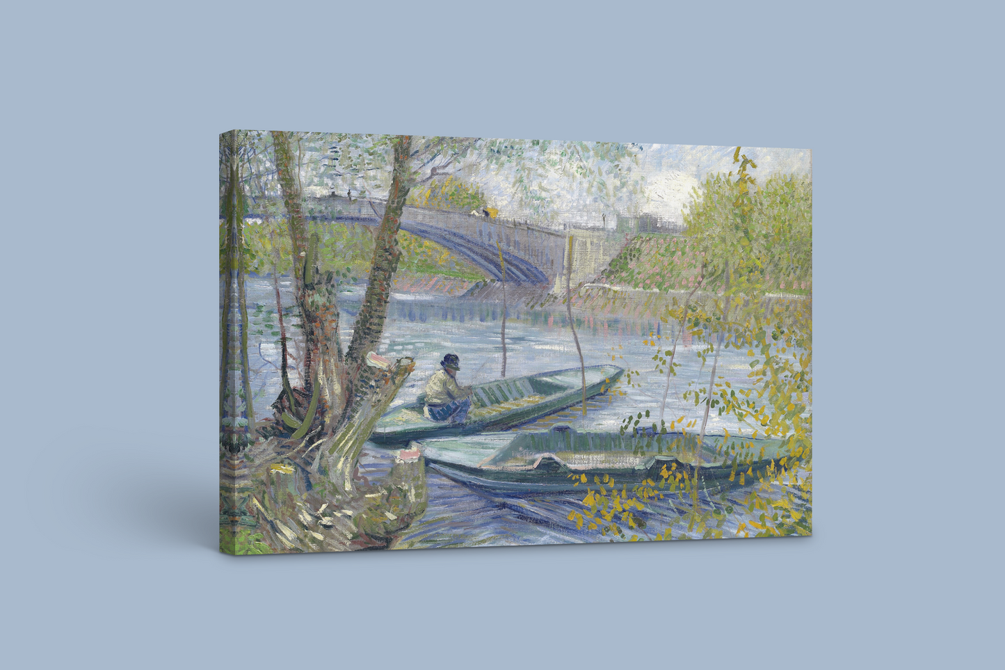 Vincent van Gogh’s "Riverscape with Boats" – Art Print on Canvas and Paper