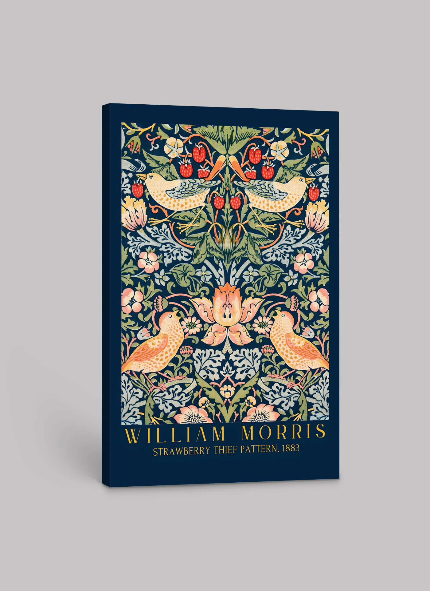 William Morris "Strawberry Thief" Canvas Print - Classic Victorian Design (1883)