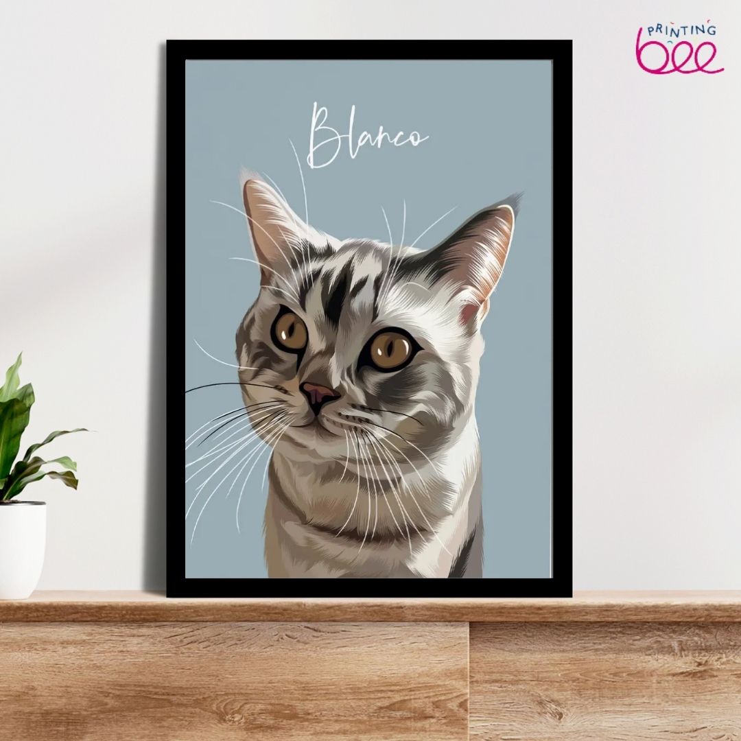Personalised 'Modern Art' Cat Portraits - Presents for Cats - Cat Art