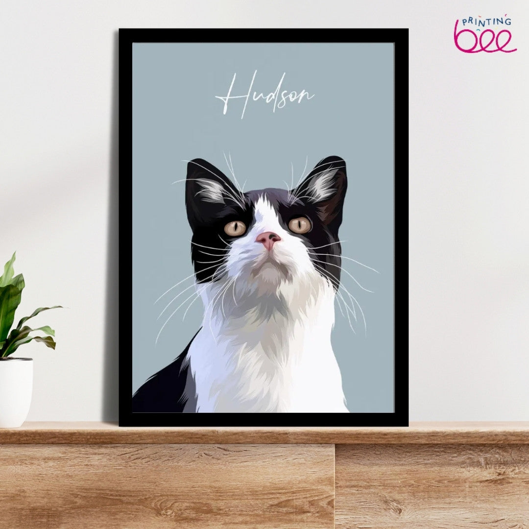 Personalised 'Modern Art' Cat Portraits - Presents for Cats - Cat Art