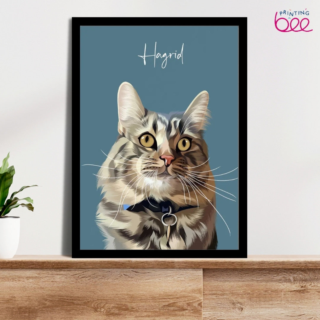 Personalised 'Modern Art' Cat Portraits - Presents for Cats - Cat Art