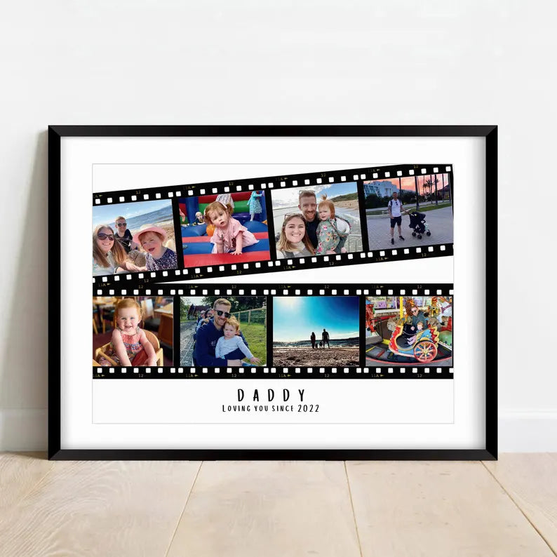 Personalised Dad Photo Collage Gift, Father's Day Gift, Custom Print for Daddy, Daddy Gift for Him, Photo Collage from Son Daughter, For Dad