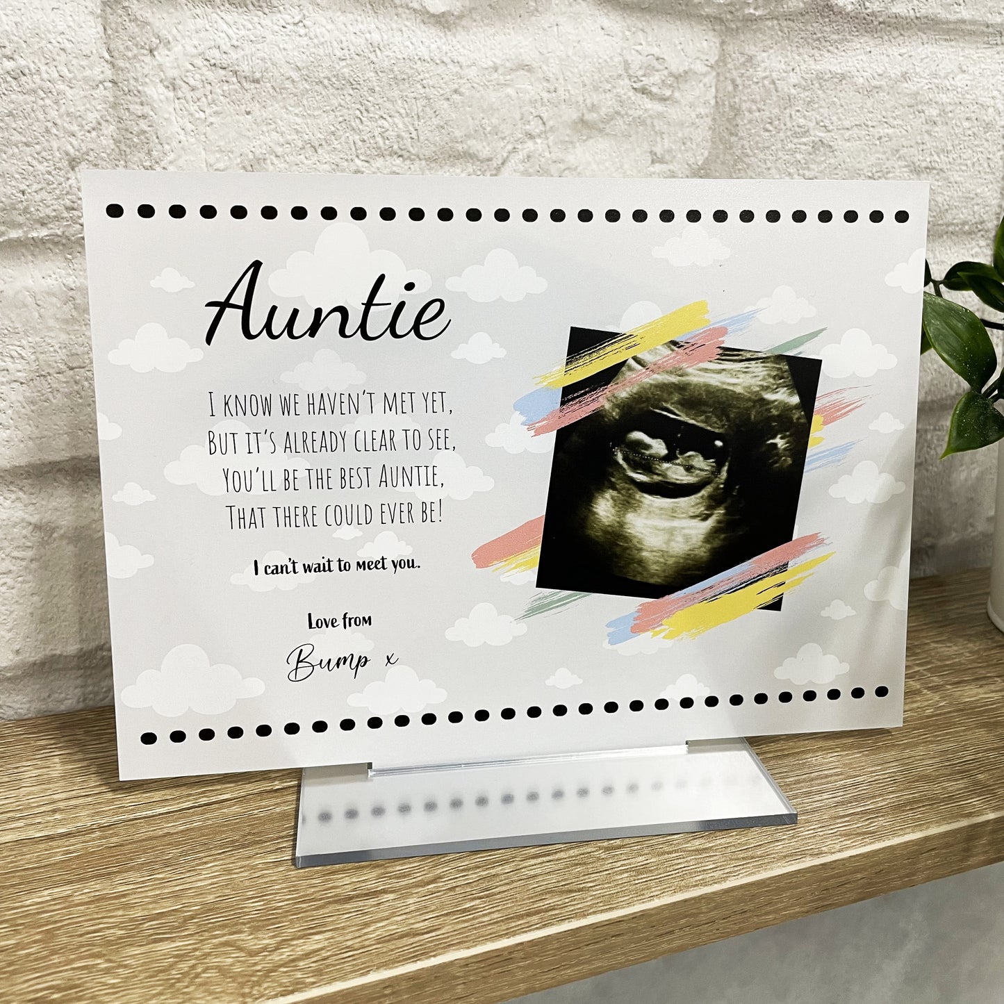 Personalised Baby Announcement Plaque