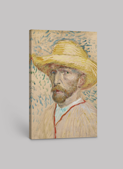 Vincent van Gogh’s “Self-Portrait with Straw Hat” – Premium Canvas Art Print