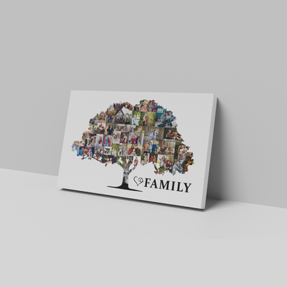 Custom Family Tree Art Print Wall Canvas