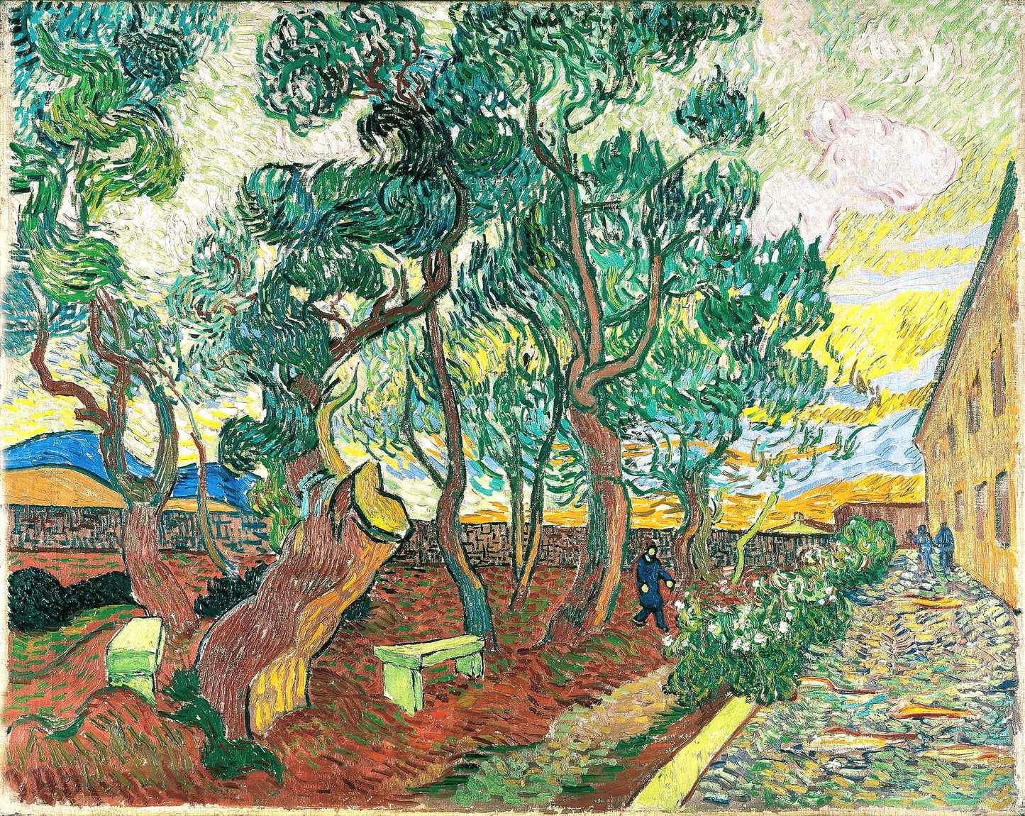 Van Gogh’s “Garden with Cypress Trees” – A Breathtaking Canvas Art Piece