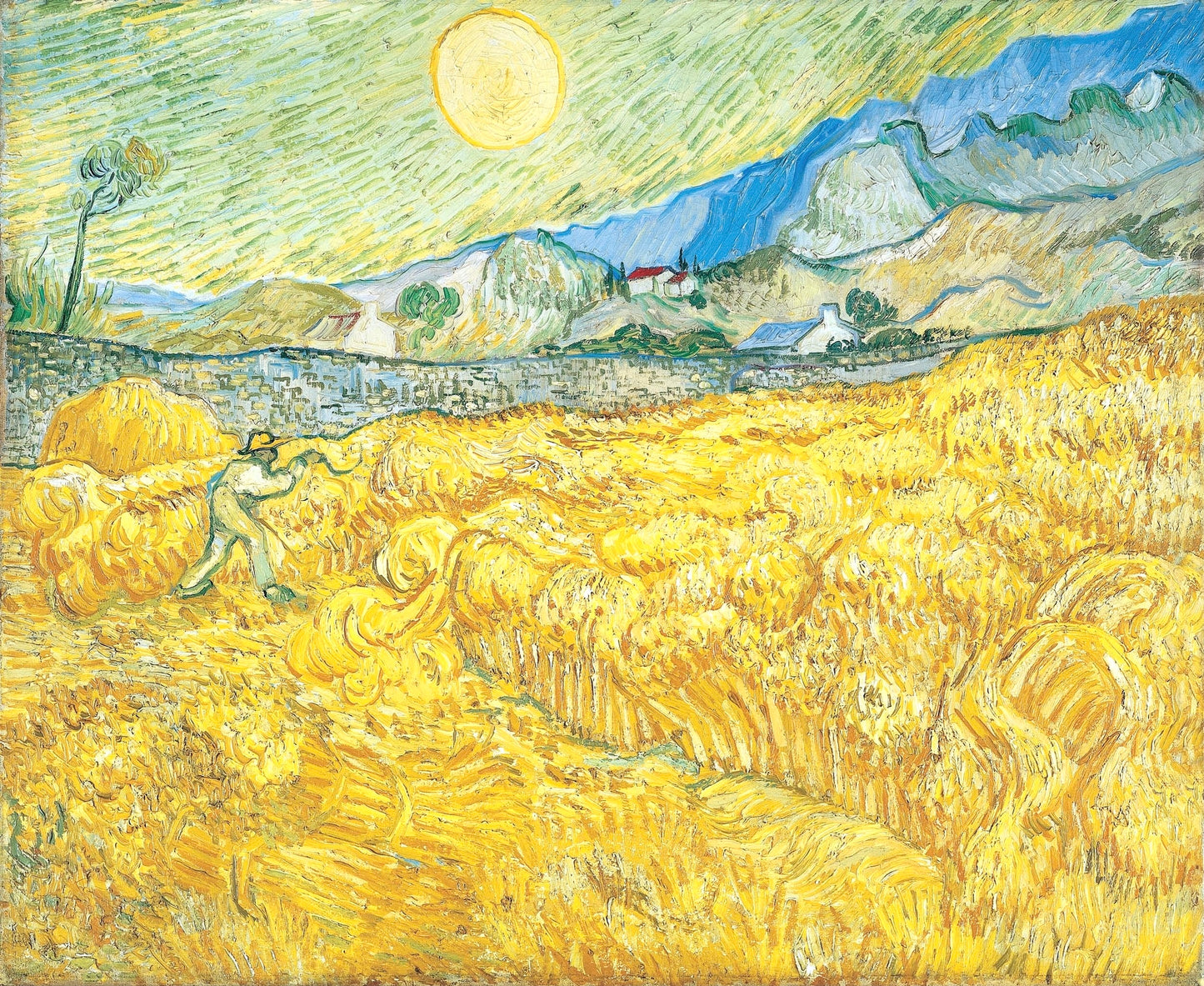 Van Gogh’s “The Reaper” – Radiance in a Golden Field Canvas Art