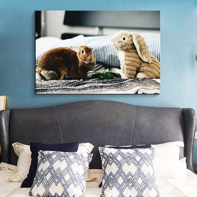 Custom Canvas Prints with Your Photos for Pet/Animal, Personalised Pictures to Canvas for Wall Framed