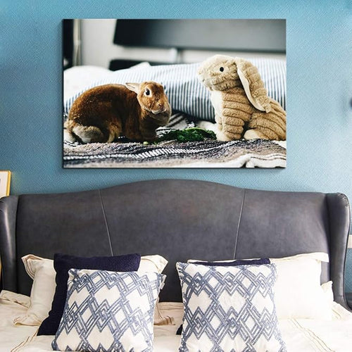 Custom Canvas Prints with Your Photos for Pet/Animal, Personalised Pictures to Canvas for Wall Framed