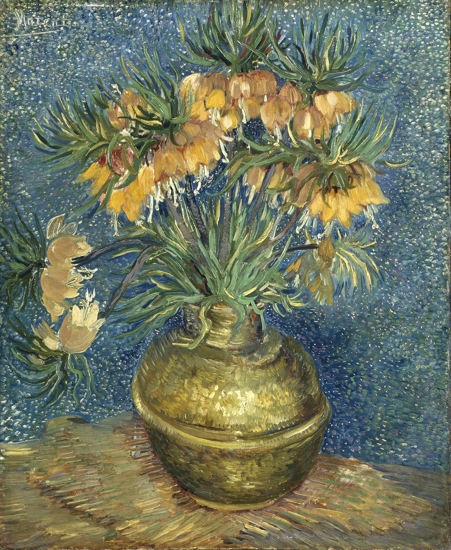 Vincent van Gogh’s “Imperial Fritillaries in a Copper Vase” – Premium Canvas Art Print