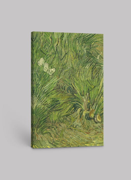 Vincent van Gogh’s “Grass and Butterflies” – Premium Canvas Art Print