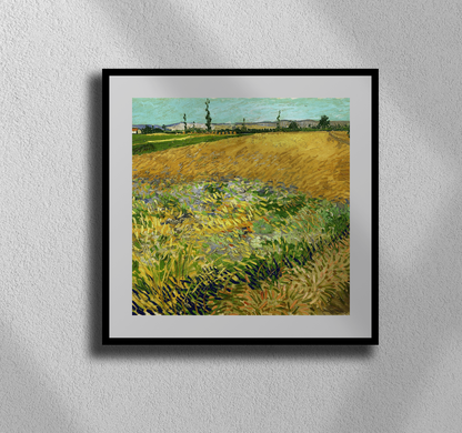 Van Gogh’s “Wheatfield with Wildflowers” – Captivating Countryside Canvas Art