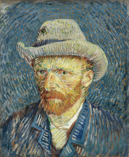 Vincent van Gogh’s “Self-Portrait with Grey Felt Hat” – Premium Canvas Art Print