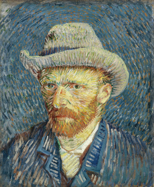 Vincent van Gogh’s “Self-Portrait with Grey Felt Hat” – Premium Canvas Art Print
