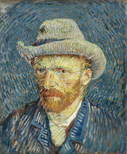 Vincent van Gogh’s “Self-Portrait with Grey Felt Hat” – Premium Canvas Art Print