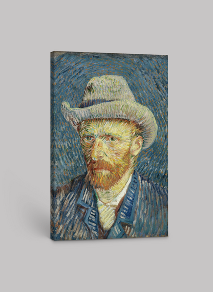 Vincent van Gogh’s “Self-Portrait with Grey Felt Hat” – Premium Canvas Art Print