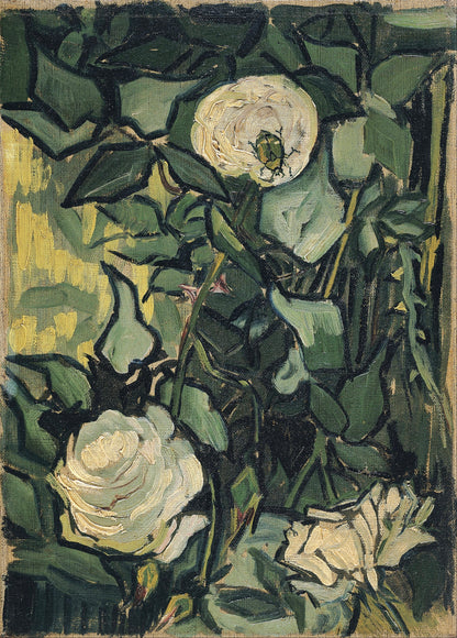 Vincent van Gogh’s “White Roses” – Premium Canvas Art Print