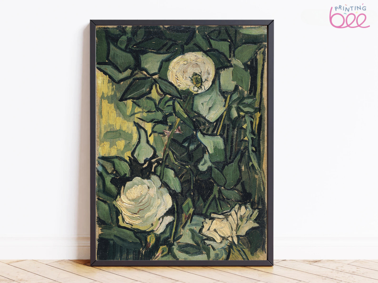 Vincent van Gogh’s “White Roses” – Premium Canvas Art Print