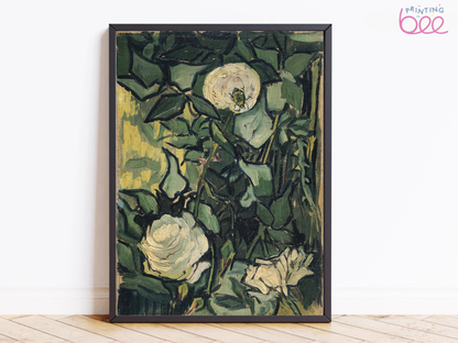 Vincent van Gogh’s “White Roses” – Premium Canvas Art Print