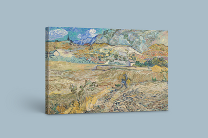 Vincent van Gogh’s “Wheatfield with a Reaper” – Premium Canvas Art Print