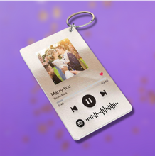 Load image into Gallery viewer, Custom Spotify Song Acrylic Keyring
