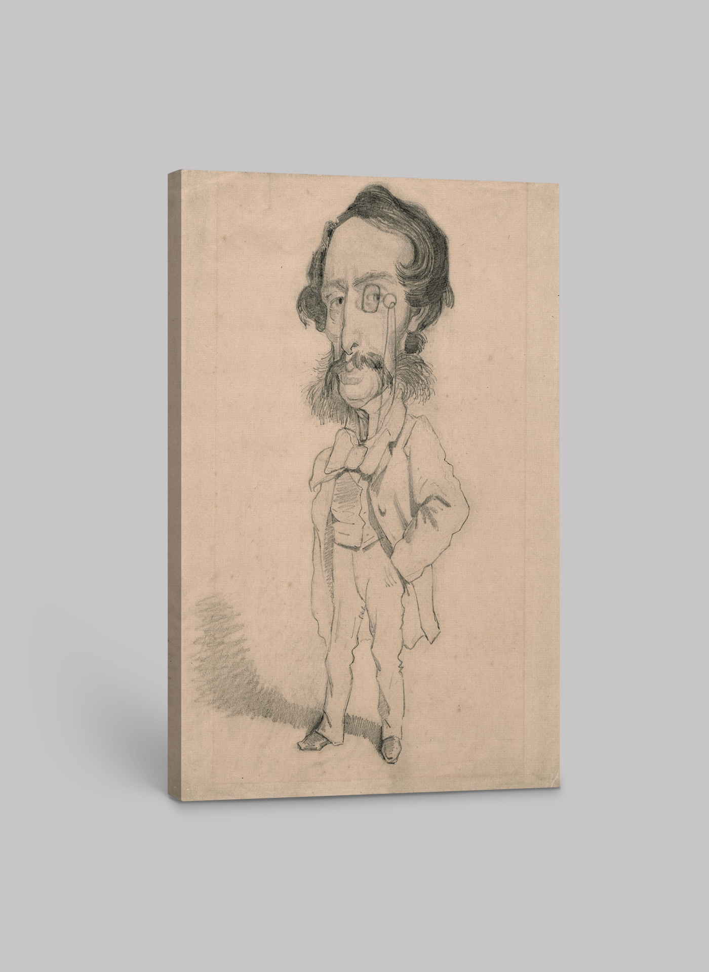 Hand-Drawn Caricature on Canvas – Timeless Artistic Expression