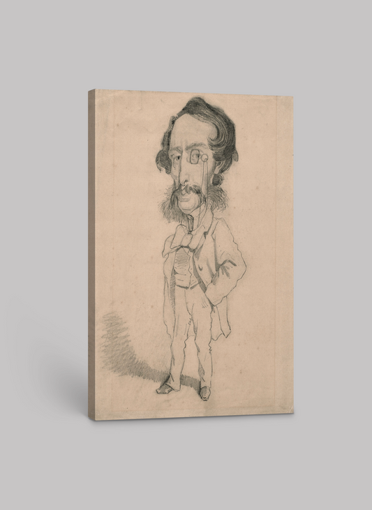 Hand-Drawn Caricature on Canvas – Timeless Artistic Expression