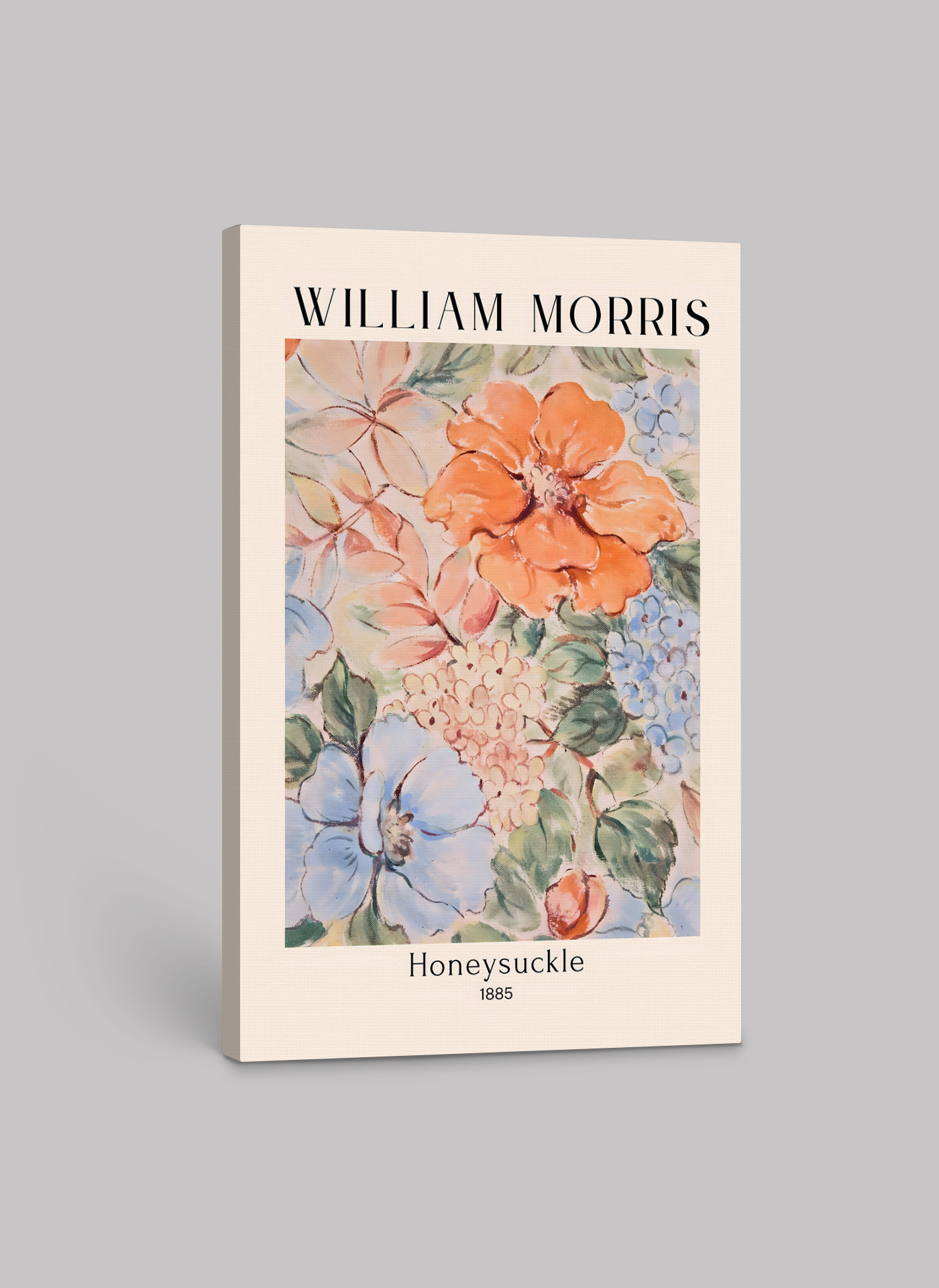 William Morris Honeysuckle Pattern (1885) – Art Print on Canvas and Paper