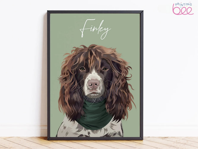 Hand-Drawn Pet Portrait | Personalised Dog & Cat Wall Art | Custom Portrait from Photo