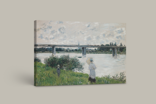 Monet's "The Bridge at Argenteuil" - Timeless Impressionist Landscape Canvas Print