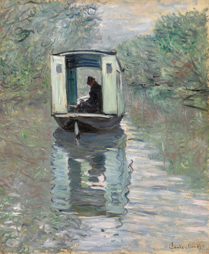 Monet’s “The Studio Boat” – Capturing the Tranquility of Water and Light