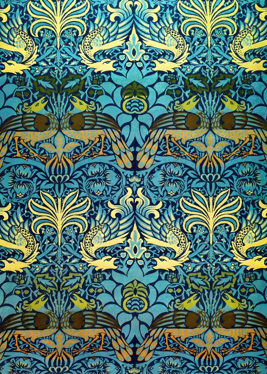 William Morris Peacock and Dragon Pattern Canvas Print (1878) - Classic British Arts & Crafts Design