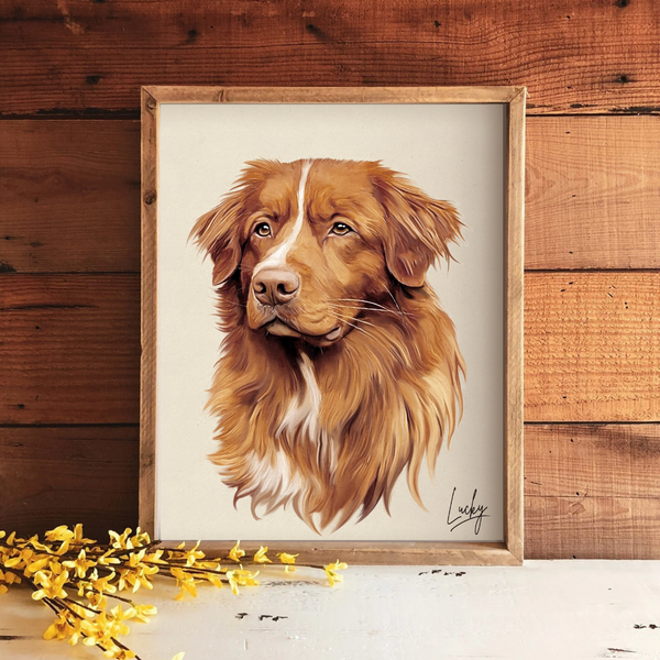 Custom Pet Portrait on Canvas Hand Painted Mixed Media