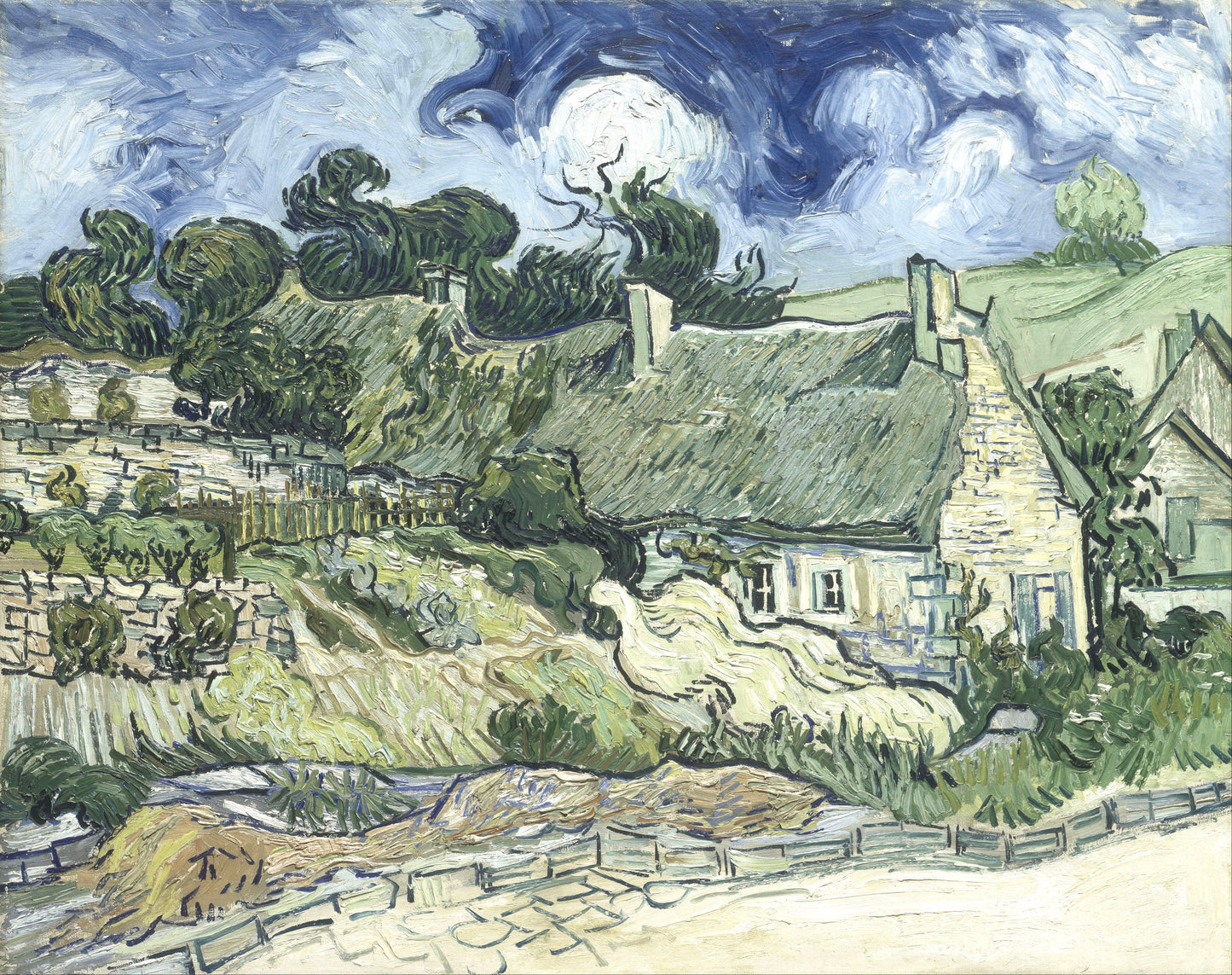 Vincent van Gogh’s “Houses at Auvers” – Captivating Canvas Art Print
