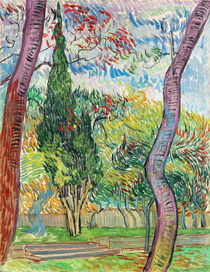 Vincent van Gogh’s "Cypress Trees" – Canvas & Framed Art Print
