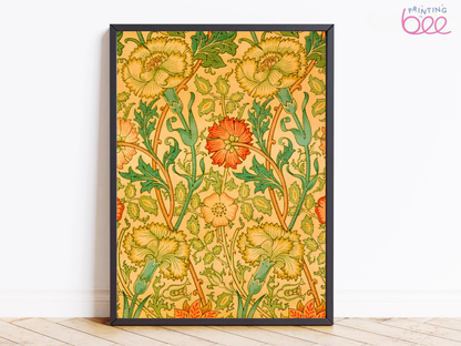 William Morris Pink and Rose Pattern (1890) – Art Print on Canvas and Paper