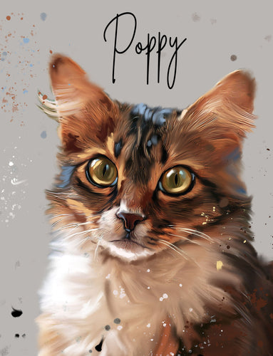 Custom Splatter Paint Dog Portrait | Personalised Pet Art Print | Pet Memorial Gift