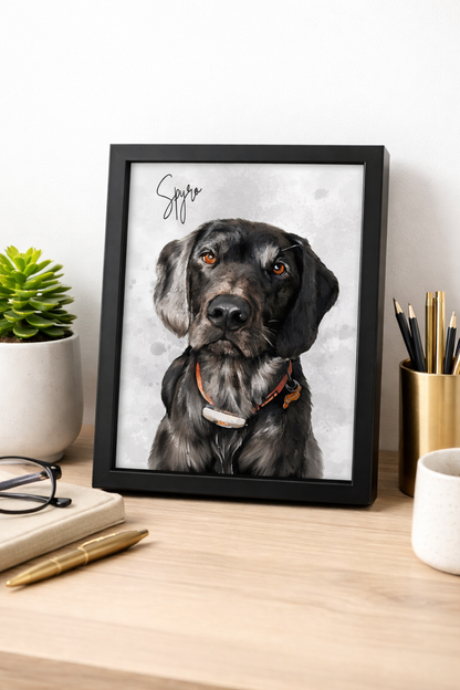 Pet Memorial Package | Watercolour Portrait Keepsake Collection | Custom Pet Gift