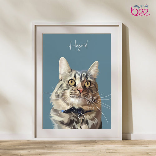 Personalised 'Modern Art' Cat Portraits - Presents for Cats - Cat Art