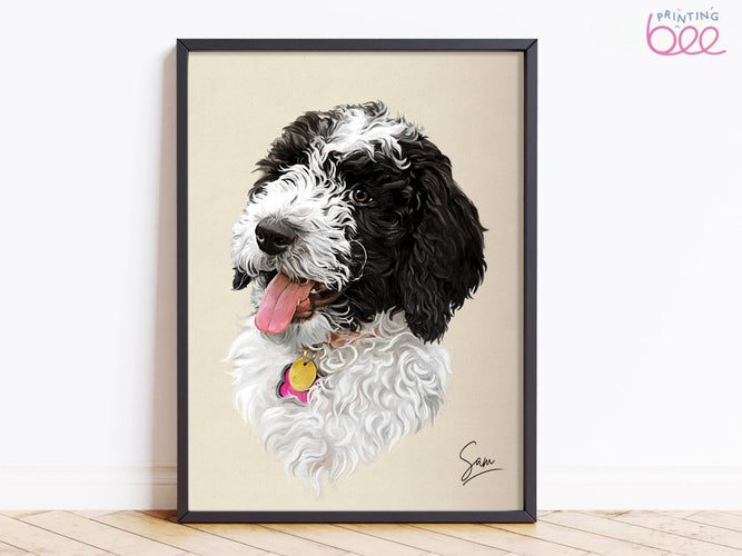 Custom Pet Portrait on Canvas or Art Paper | 'Hand' Painted Pet Portrait From Photo | Pet Memorial Gift